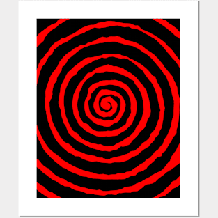 Red Trance Spiral Posters and Art